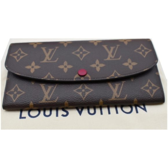 LOUIS VUITTON  Emilie Monogram Canvas Wallet Fuchsia - Picture 3 of 11